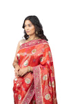 Banarasi Dolla Silk Saree with Bandhej Print  Handwork Border and Butta