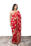 Banarasi Georgette Saree with Handwork Butti Border
