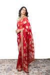 Banarasi Georgette Saree with Handwork Butti Border