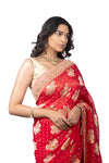 Banarasi Georgette Saree with Handwork Butti Border