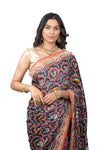 Samo Satin Patola Design Saree With Handwork Border