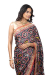 Samo Satin Patola Design Saree With Handwork Border
