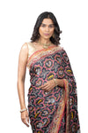 Samo Satin Patola Design Saree With Handwork Border